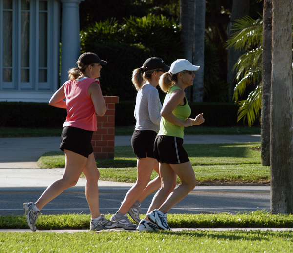 Joggers running