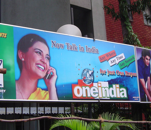 India cell phone advertising