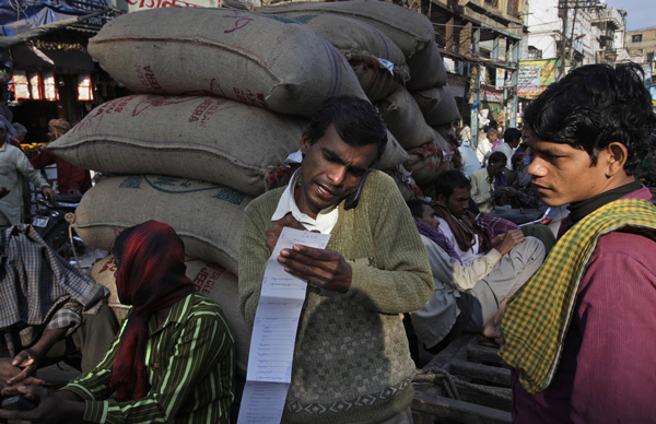 Indian man with cell phone