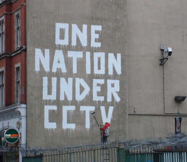 One nation under cctv painted