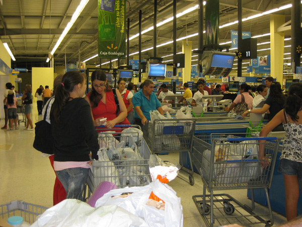 Walmart checkout counters