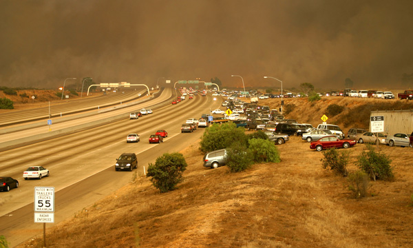 Disaster area with US cars tracked