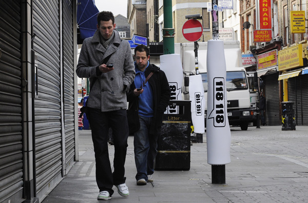 Padded poles in London