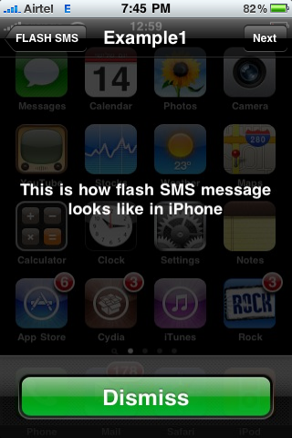 Flash SMS